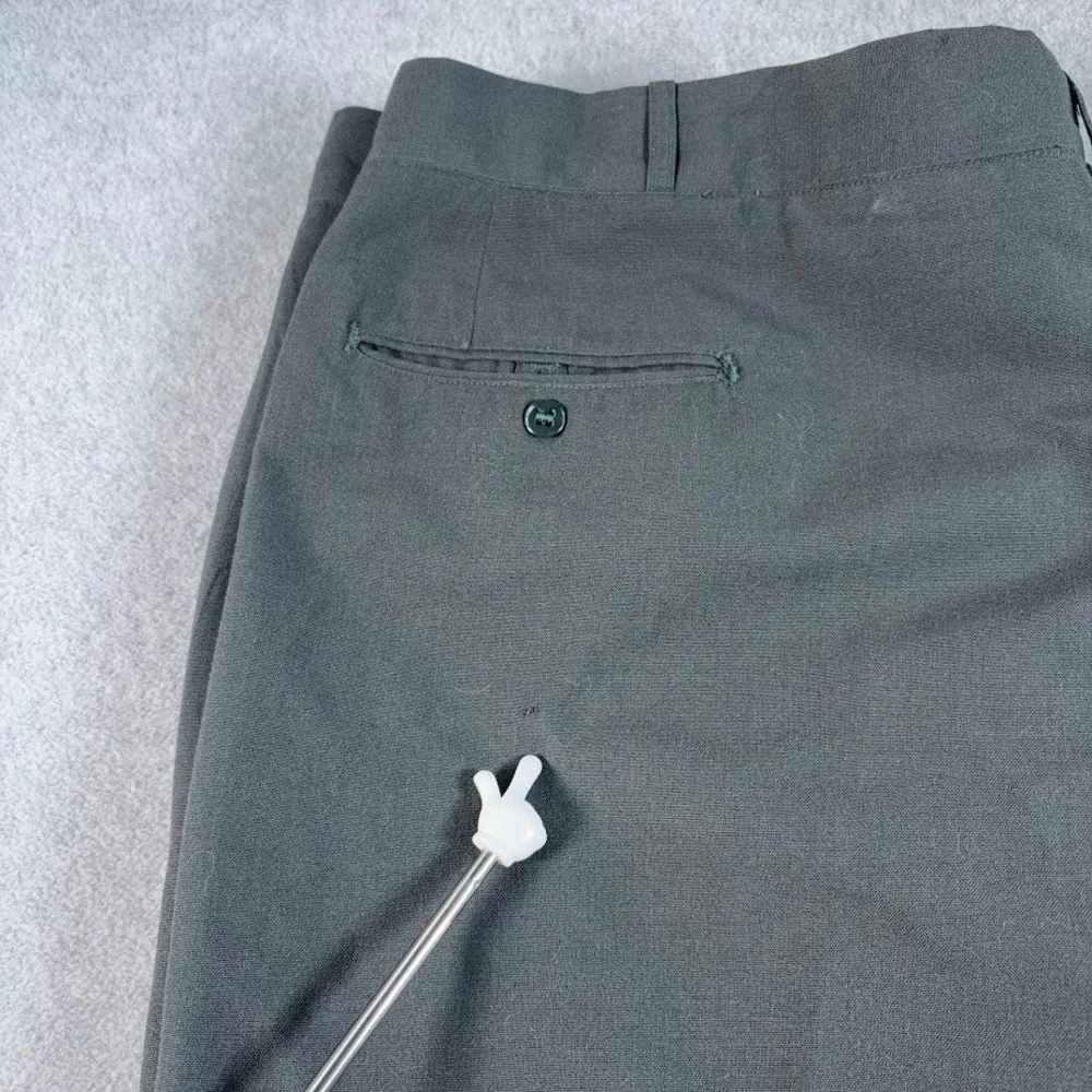 VTG Army Green Military Dress Pants Mens 44x36 AG-489 Wool Blend Slacks